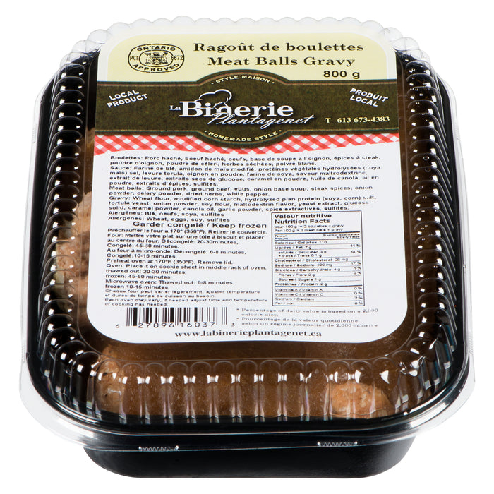 La Binerie Plantagenet Frozen Meat Balls and Gravy, 800-g
