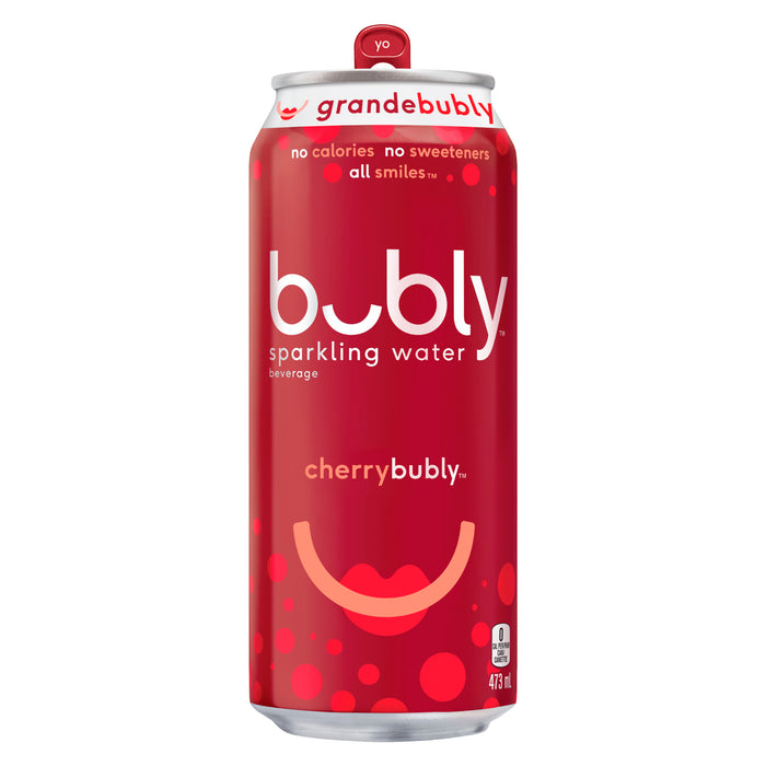 Eau pétillante Bubly saveur de cerise - 473 ml