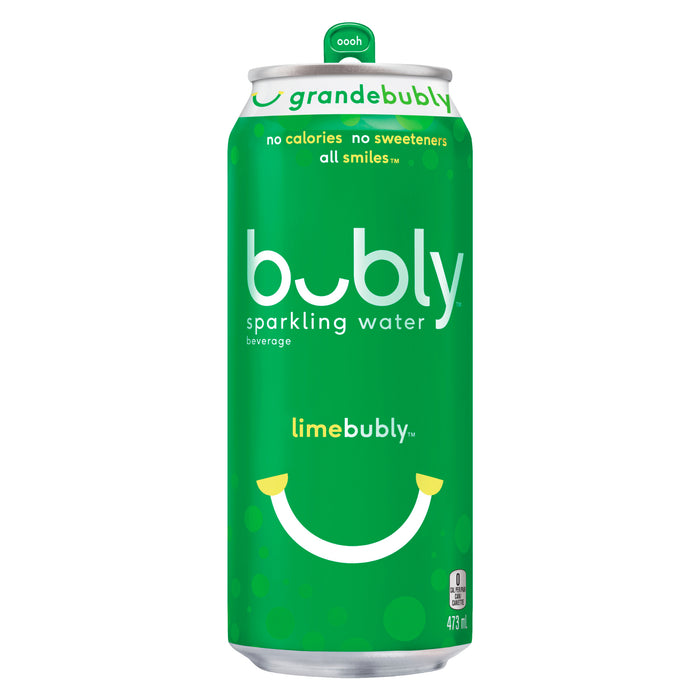 Bubly Sparkling Water Lime Flavour, 473ml