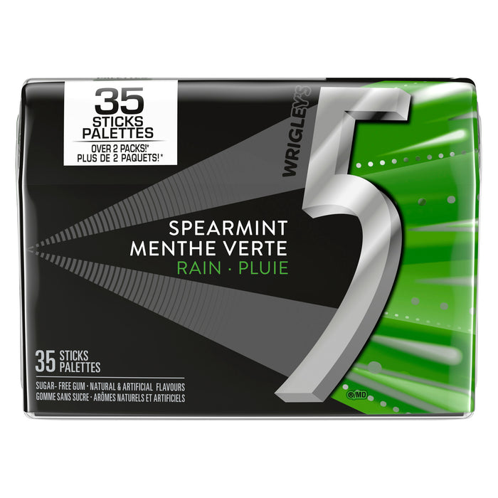5 Sugar-Free Gum Spearmint Rain, 35-Pack