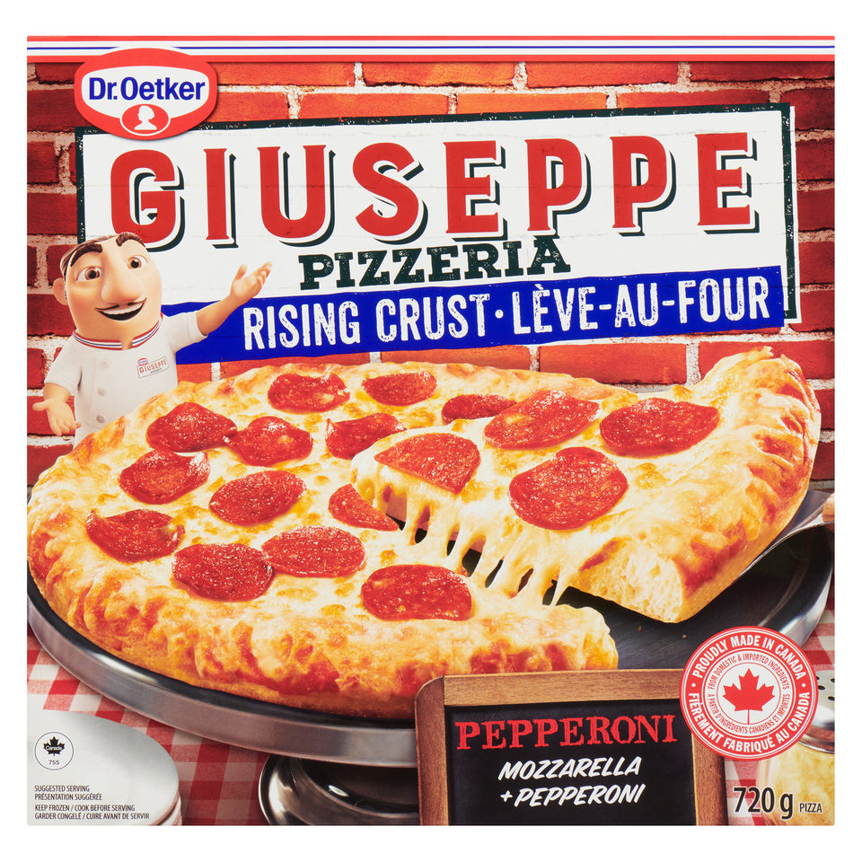 Dr. Oetker Giuseppe Pizzeria Pepperoni Rising Crust Pizza, 720 g