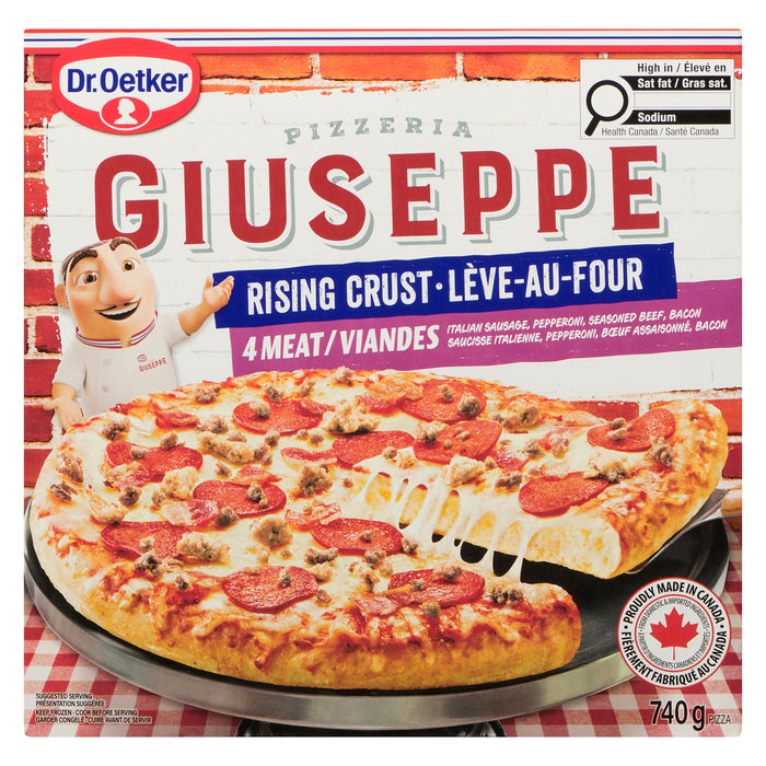 Dr. Oetker Giuseppe Pizzeria 4 Meat Rising Crust Pizza - 740g