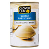 Clover Leaf Whole Baby Clams Yellow Clams in Water, 142 g