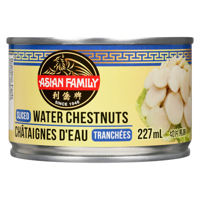 Asian Family châtaignes d'eau tranchées, 227 ml