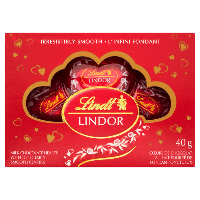 Coeurs de chocolats au lait Lindt Lindor - 40 g