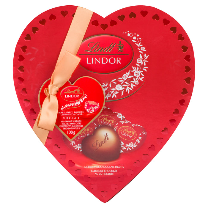 Coeurs en chocolat au lait Lindt Lindor, 108 g