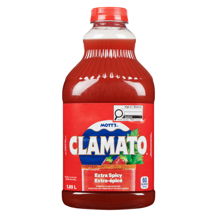 Mott's Clamato Extra Spicy Tomato Clam Cocktail - 1.8L