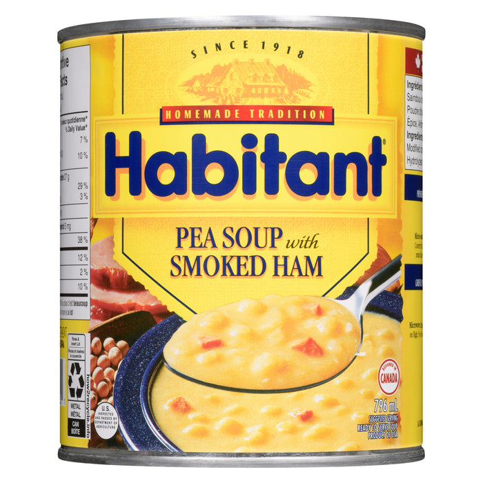 Habitant Soupe Prête à Servir Soupe aux Pois avec Jambon Fumé, 796 ml