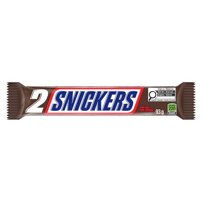 Snickers Candy Bar, 2-Pack, 93 g
