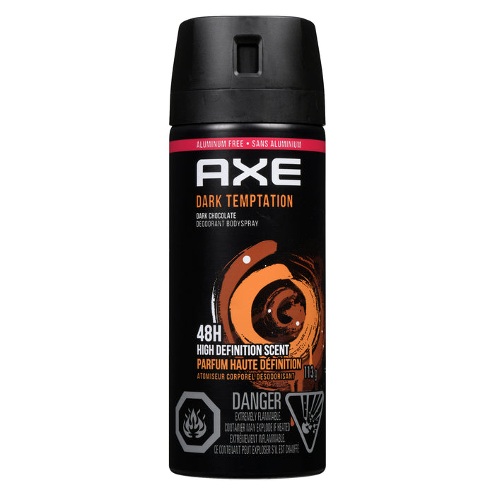 Axe Atomiseur Corporel Désodorisant Tentation Noire Chocolat Noir, 113 g