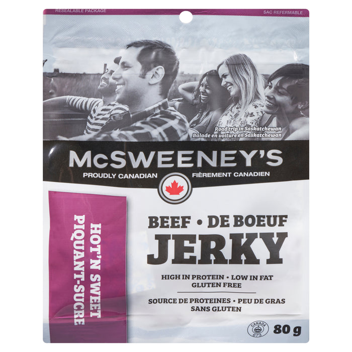McSweeney's Hot'n Sweet Beef Jerky, 80-g