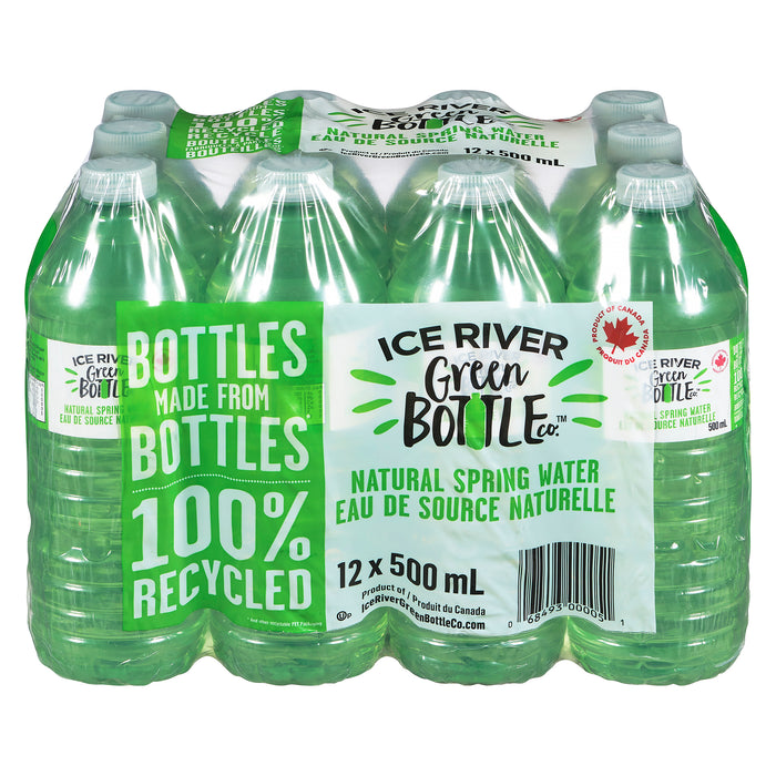 Ice River Green Natural Spring Water, 12-Pack, 500-ml