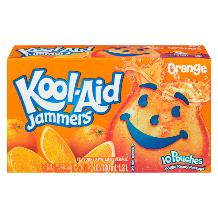 Boisson à l’eau aromatisée à l’orange Kool-Aid Jammers, 10 sachets