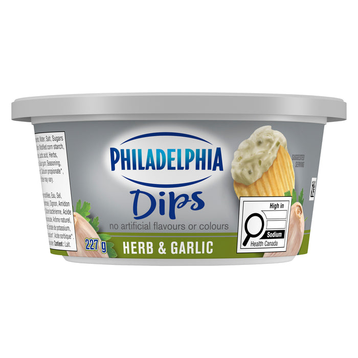 Philadelphia Trempettes Herbes et Ail, 227 g