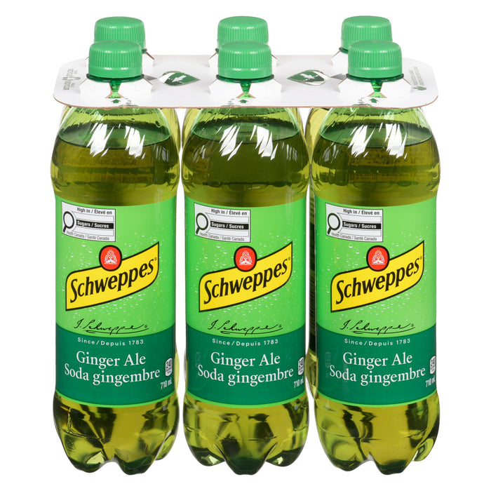 Schweppes Ginger Ale, 6-Pack, 710-ml
