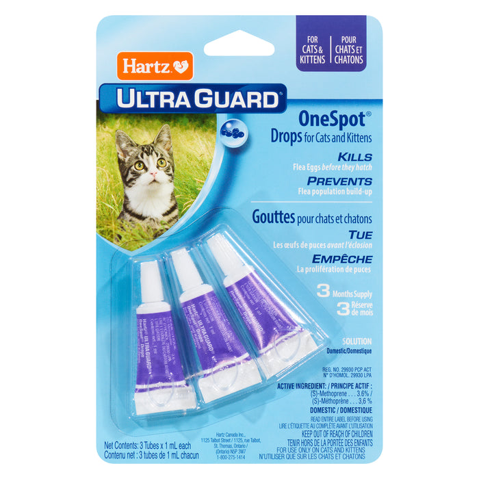 UltraGuard One Spot Drops for Cats and Kittens, 3-Pack