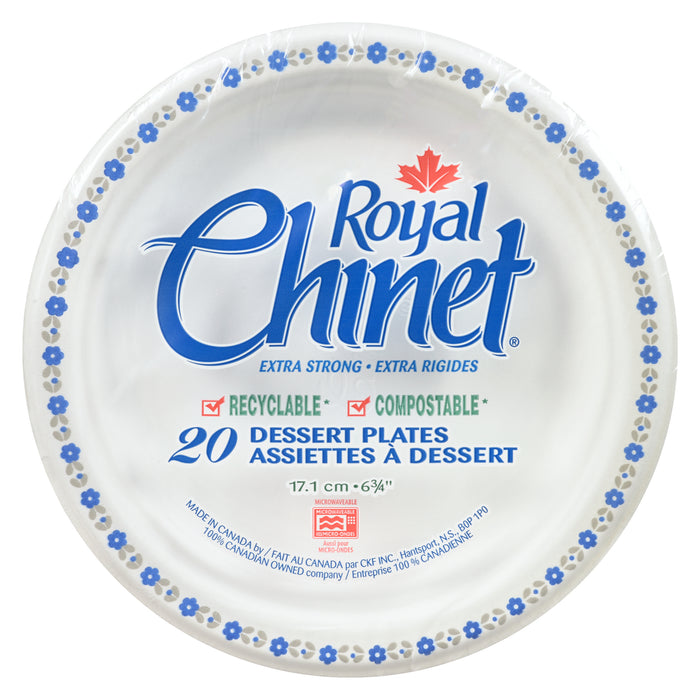 Royal Chinet Extra Strong Dessert Plates, 20-Pack