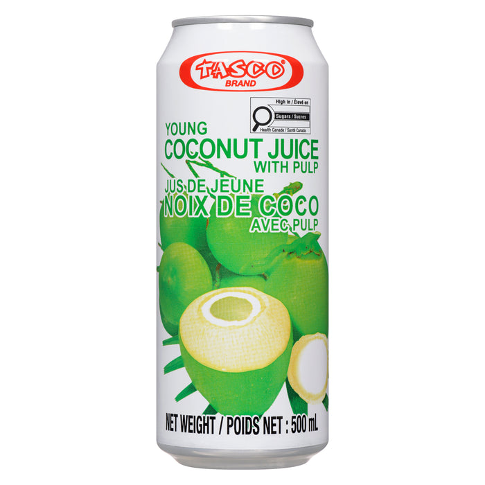 Tasco Brand Young Coconut Juice with Pulp, 500 ml