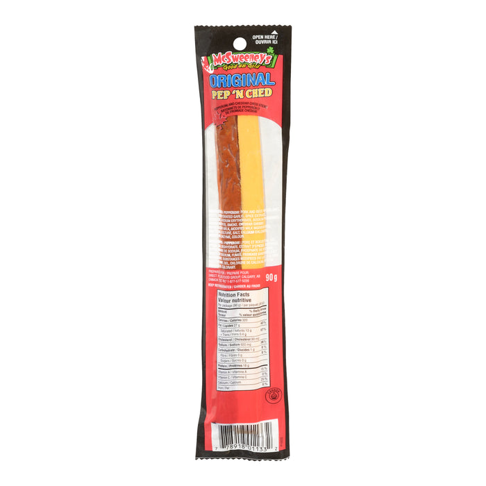 McSweeney's Pep'n Ched Batonnets Pepperoni et Cheddar Original, 90 g