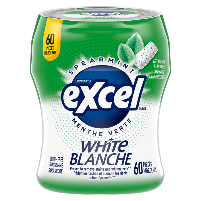 Gomme à mâcher blanche à la menthe verte Wrigley's Excel, emb. de 60