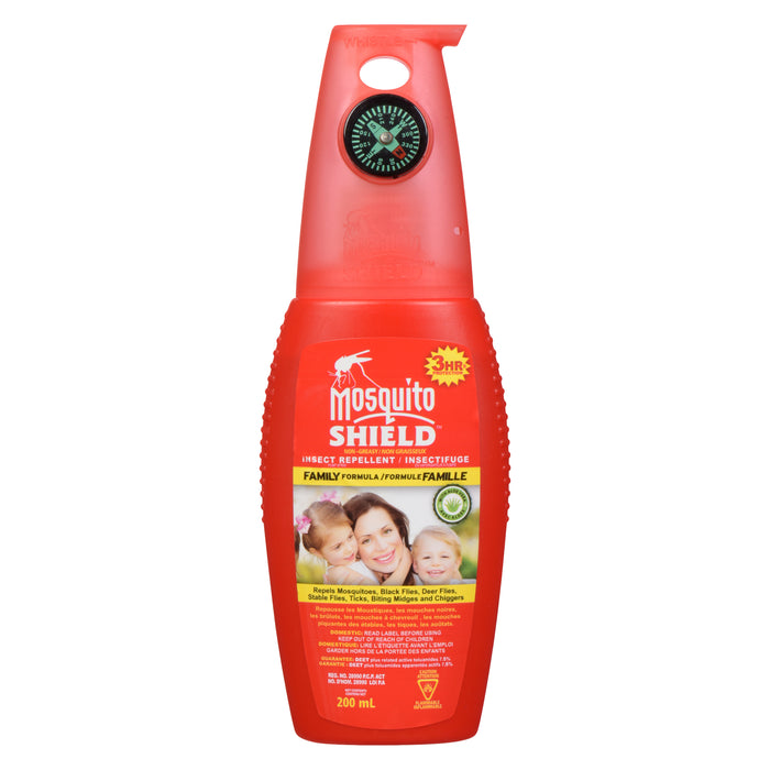 Mosquito Shield Insectifuge en Vaporisateur à Pompe Formule Famille, 200 ml