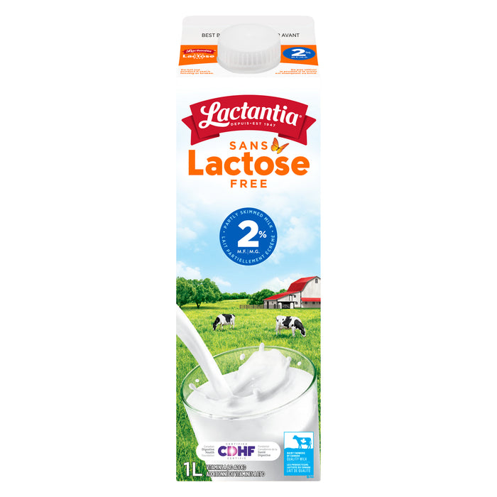 Lactantia Lait Partiellement Écrémé Sans Lactose 2% M.G., 1 L