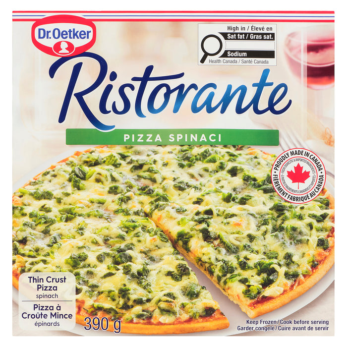 Pizza à croûte mince épinards Ristorante de Dr. oetker - 390 g