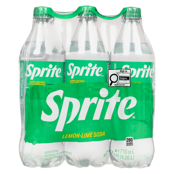 Sprite Lemon-Lime Soda, 6-Pack, 710-ml