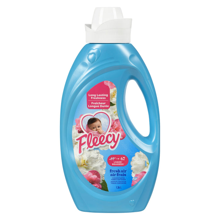Fleecy Assouplisseur de Tissus Concentré Air Frais, 1.36 L