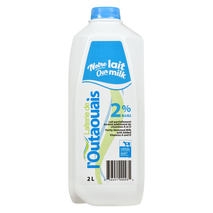 Laiterie de l'Outaouais 2% M.F. Partly Skimmed Milk, 2-L