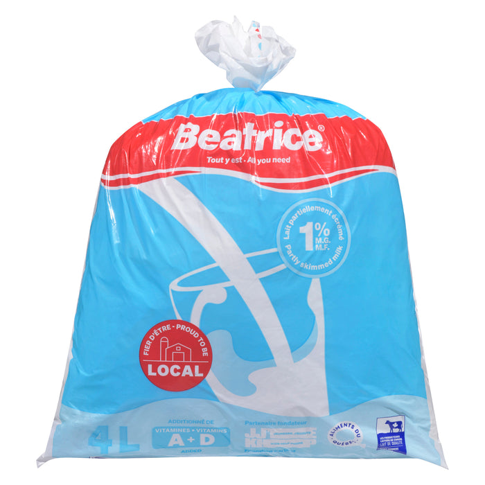 Beatrice Fresh Partly Skimmed Milk 1% M.F., 4-L