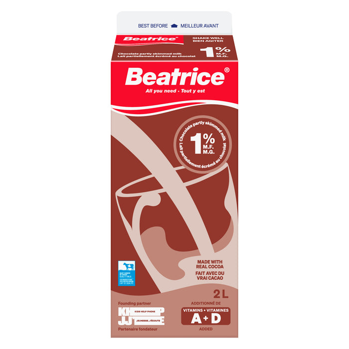 Beatrice Fresh Partly Skimmed Chocolate Milk 1% M.F., 2-L