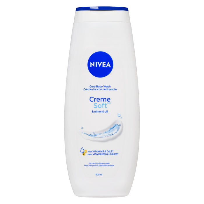 NIVEA Care Body Wash Creme Soft & Almond Oil, 500 ml