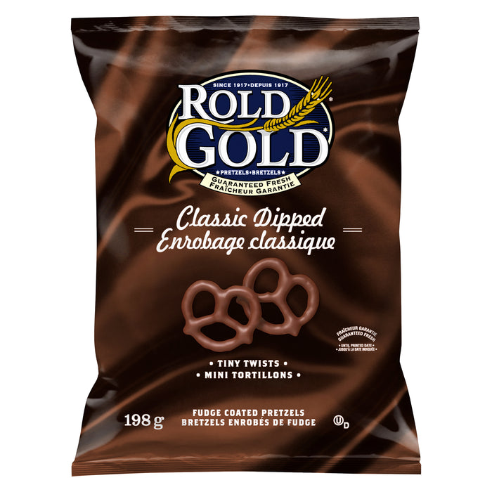 Rold Gold Fudge Coated Pretzels Classic Dipped Tiny Twists, 198-g
