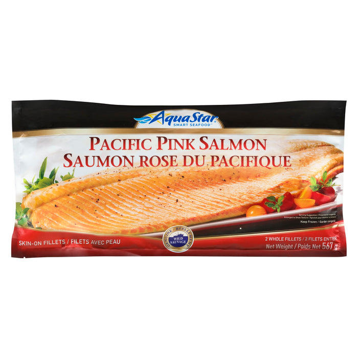 Filets de saumon rose du Pacifique avec peau Aqua Star Smart Seafood, 567 g, paquet de 2