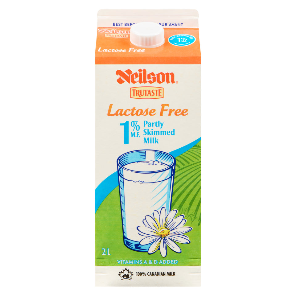 Neilson Trutaste Lactose Free Partly Skimmed Milk 1% M.F., 2-L