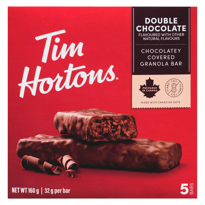 Tim Hortons Chocolatey Covered Double Chocolate Granola Bar 5pk. - 160g