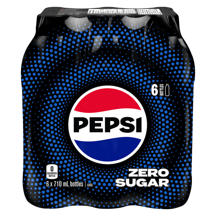 Pepsi zéro sucre, emballage de 6, 710 ml