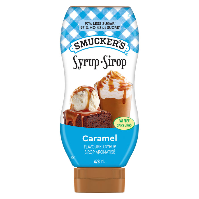 Smucker's Flavoured Syrup Caramel Less Sugar, 428 ml