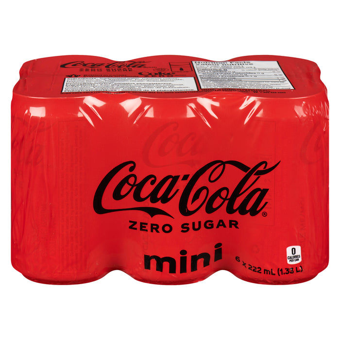 Coca-Cola Zéro Sucre Coke Zero, emb de 6, 222-ml