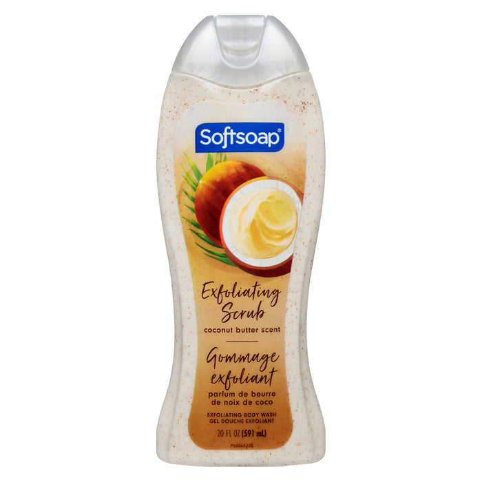 Softsoap Exfoliating Coconut Butter Scrub Body Wash, 591-ml