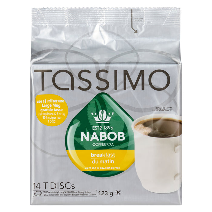 Nabob Coffee Co. Tassimo Café 100 % Arabica du Matin, 123 g