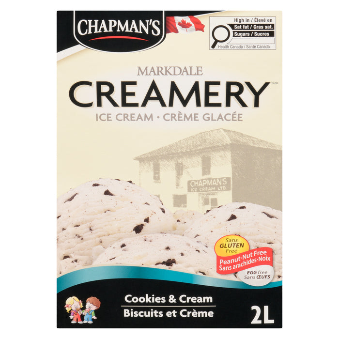 Chapman's Markdale Creamery Crème Glacée Biscuits et Crème, 2 L