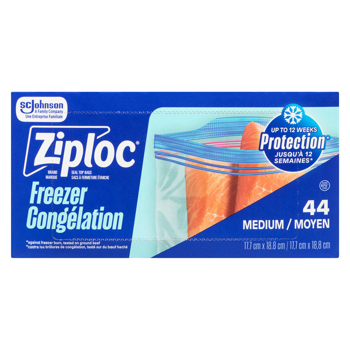 Ziploc Medium Freezer Seal Top Bags, 38-Pack