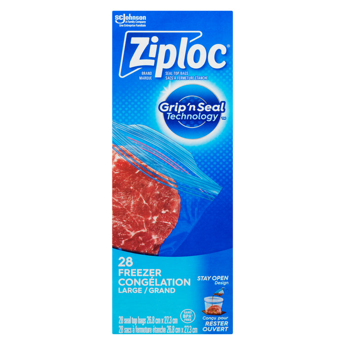 Sacs de congélation moyens à double fermeture à glissière Ziploc - Emb. de 28