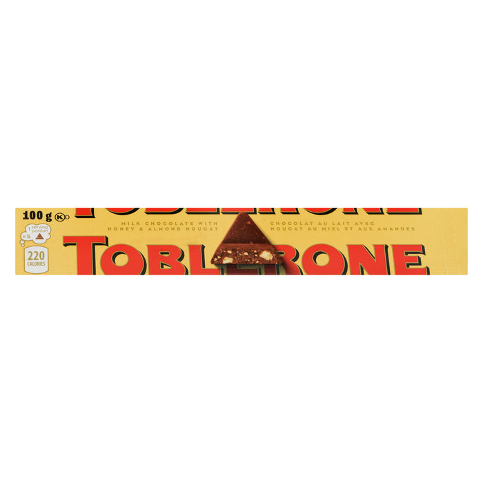 Barre de chocolat suisse au lait Toblerone - 100 g