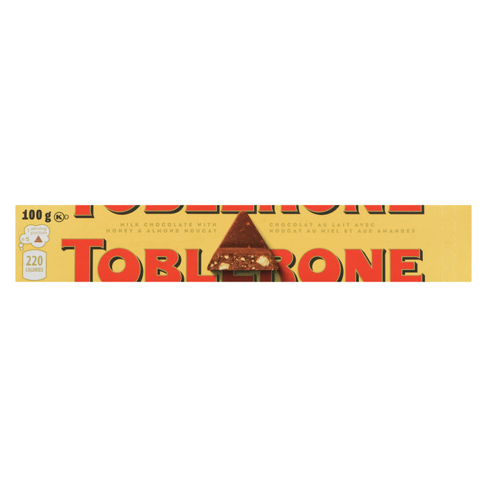 Toblerone Swiss Milk Chocolate with Honey & Almond Nougat, 100-g