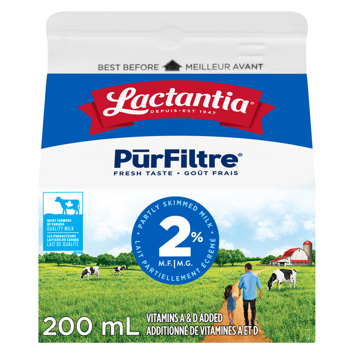 Lactantia PūrFiltre Partly Skimmed Milk 2% M.F. - 200 ml
