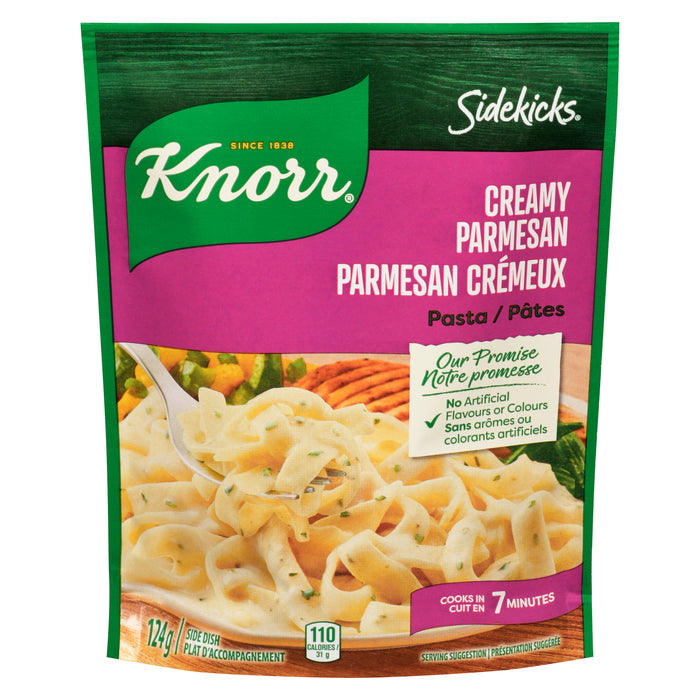 Knorr Sidekicks Plat d'Accompagnement Parmesan Crémeux Pâtes, 124 g