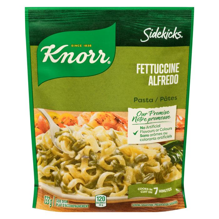 Knorr Sidekicks Plat d'Accompagnement Fettuccine Alfredo Pâtes, 133 g